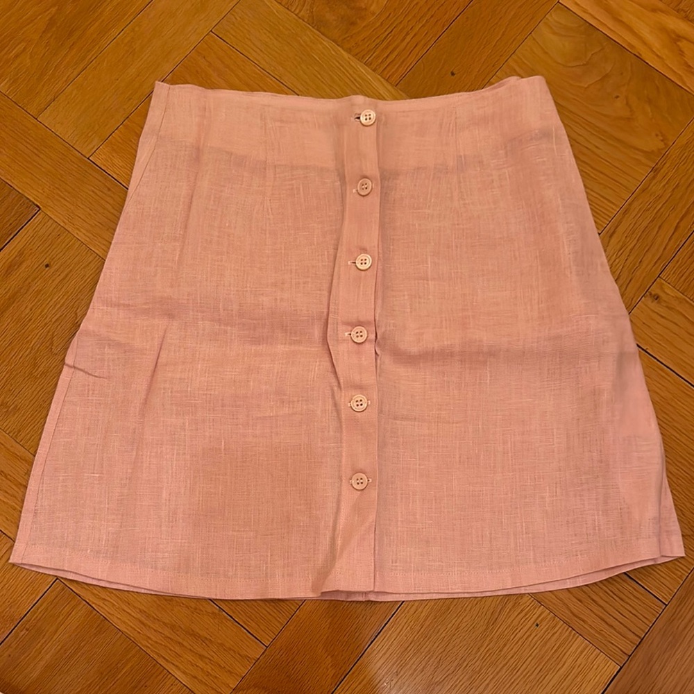 Pink Reformation Button-Front Women's Skirt
